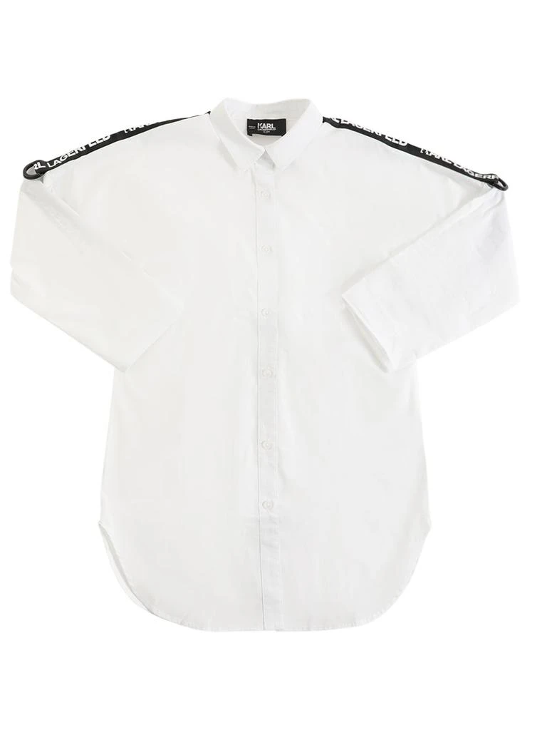 商品Karl Lagerfeld Paris|Poplin Shirt Dress W/ Logo Tape,价格¥620,第1张图片