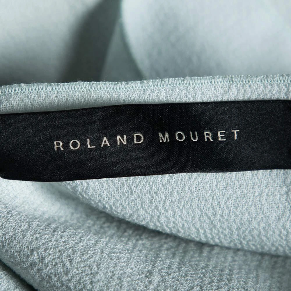 商品[二手商品] ROLAND MOURET|Roland Mouret Mint Green Wool Back Ruffle Detailed Top Skirt Suits M,价格¥2162,第5张图片详细描述