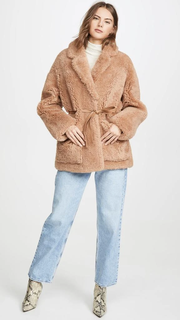 商品Yves Salomon|YVES SALOMON - METEO Teddy Shearling Jacket,价格¥4301,第5张图片详细描述