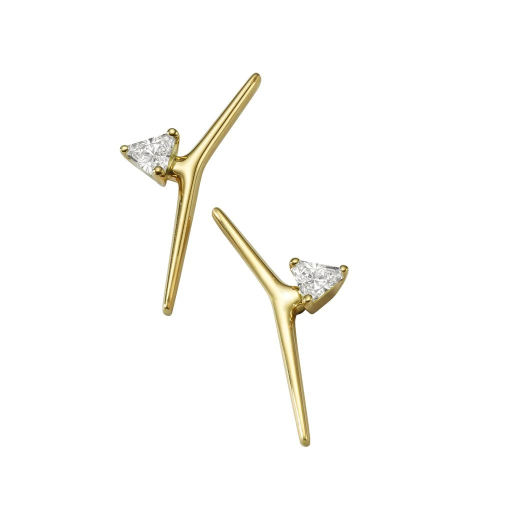 商品AME|Âme Trio 18K Yellow Gold, Lab-Grown Diamond 0.45ct. tw. Small Bar Earrings,价格¥11065,第3张图片详细描述