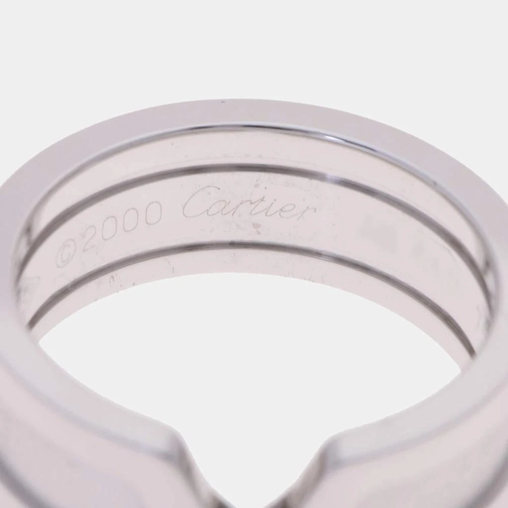 商品[二手商品] Cartier|Cartier Vintage Double C 18K White Gold Ring EU 48,价格¥5226,第4张图片详细描述