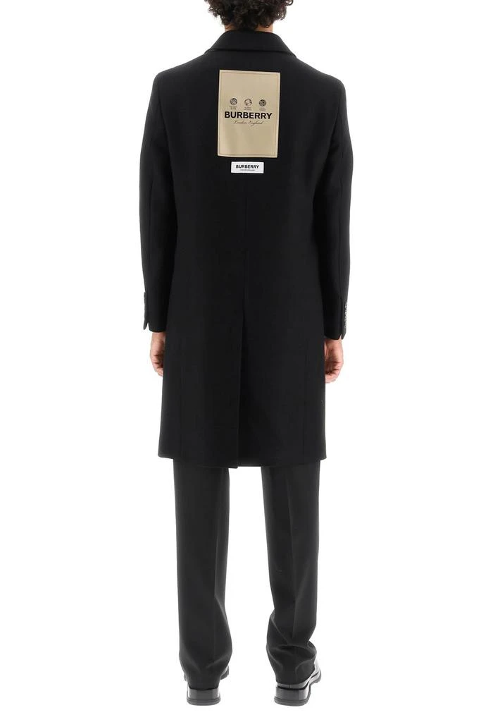 商品Burberry|Burberry wool and cashmere coat with patch,价格¥11806,第3张图片详细描述