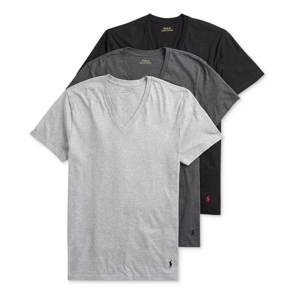 商品Ralph Lauren|Men's V-Neck Classic Undershirt 3-Pack,价格¥356,第1张图片