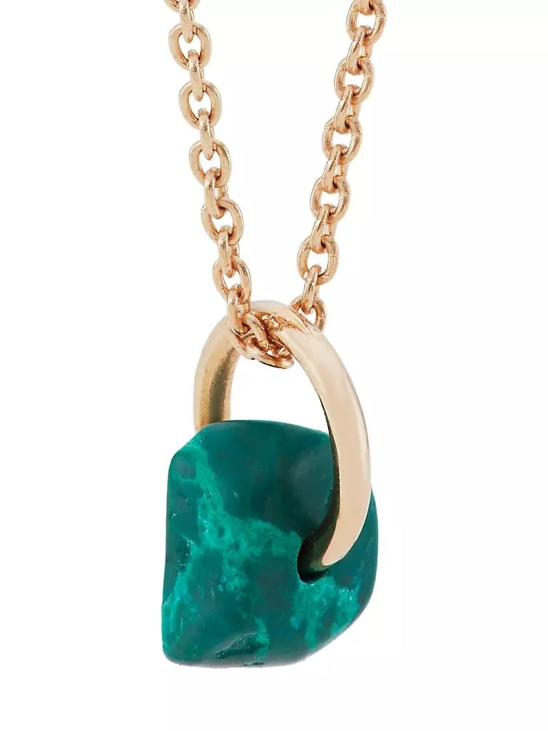 商品Ginette NY|Jala 18K Rose Gold & Chrysocolla Mini Pendant Necklace,价格¥1201,第4张图片详细描述