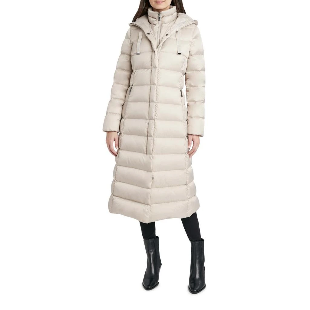 Tahari Nellie Long Coat for Women-Insulated Jacket with Removable Faux Fur Trim 商品