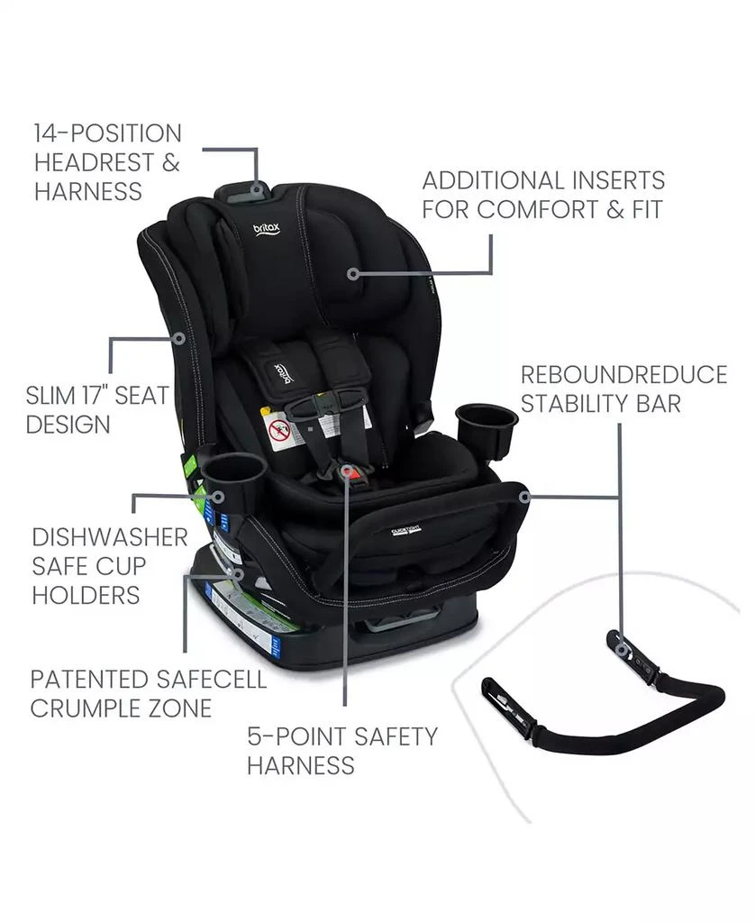 商品Britax|Poplar S Baby Boy or Baby Girl Convertible Car Seat,价格¥2674,第3张图片详细描述