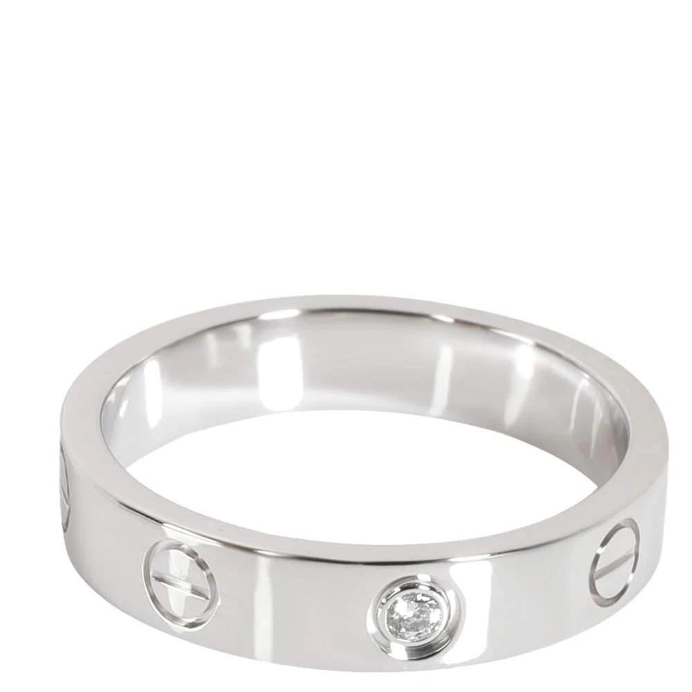 商品[二手商品] Cartier|Cartier 18k White Gold 0.02 CTW Diamond Love Wedding Band Ring Size EU 52,价格¥17000,第2张图片详细描述