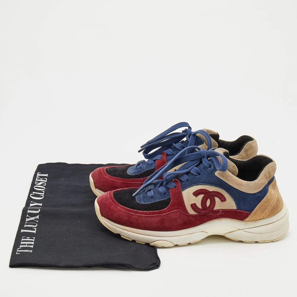 Chanel Multicolor Suede CC Logo Low Top Sneakers Size 35 商品