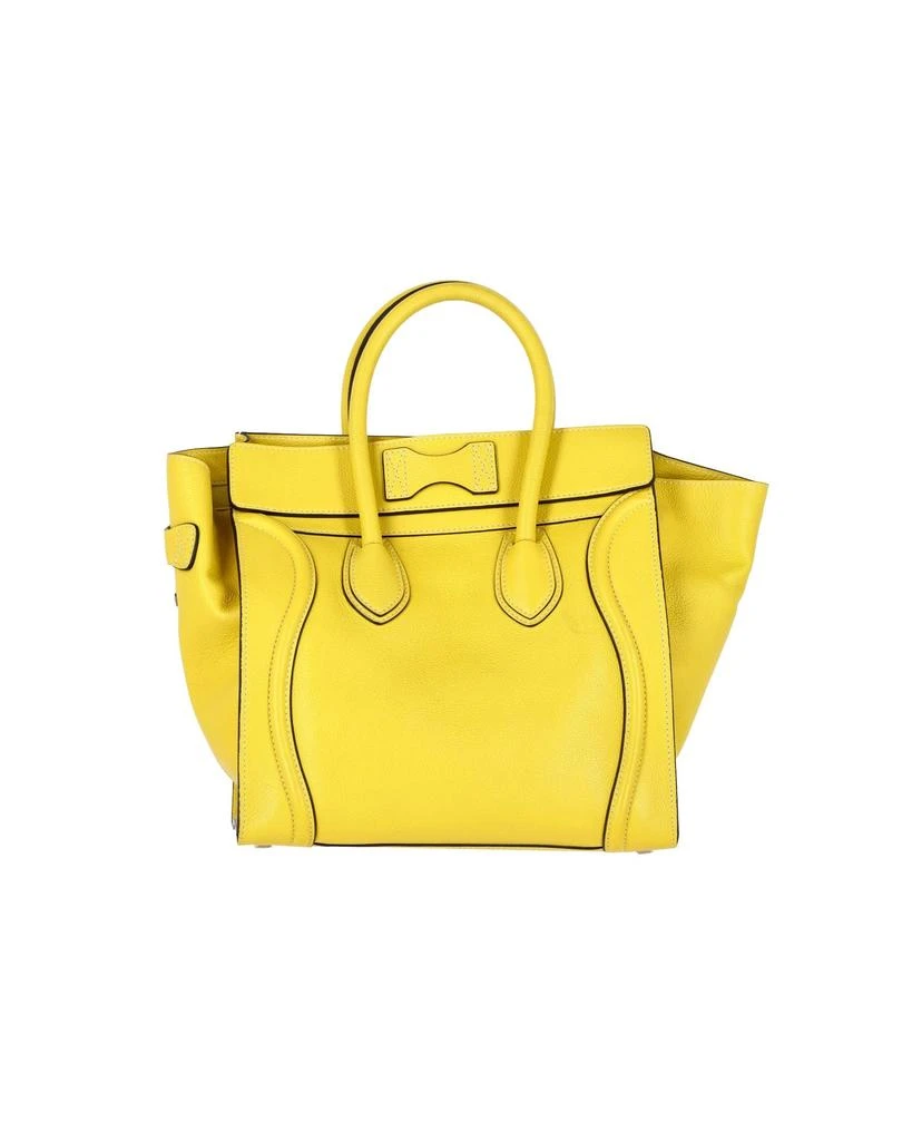 商品[二手商品] Celine|Celine Mini Luggage Tote Bag in Yellow Calfskin Leather,价格¥10751,第2张图片详细描述
