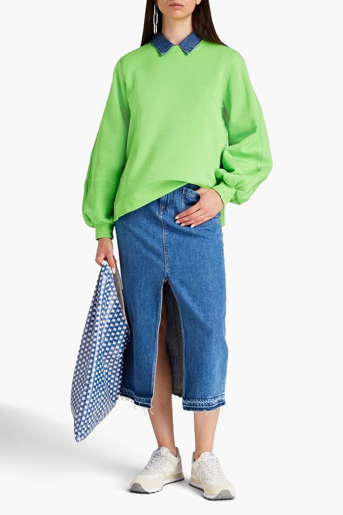 Oversized embroidered organic cotton-fleece sweatshirt商品第4张图片规格展示