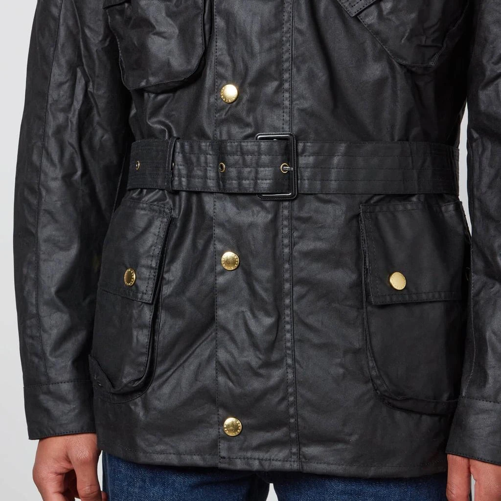 商品Barbour|Barbour International Union Jack Waxed Cotton Jacket,价格¥2887,第4张图片详细描述