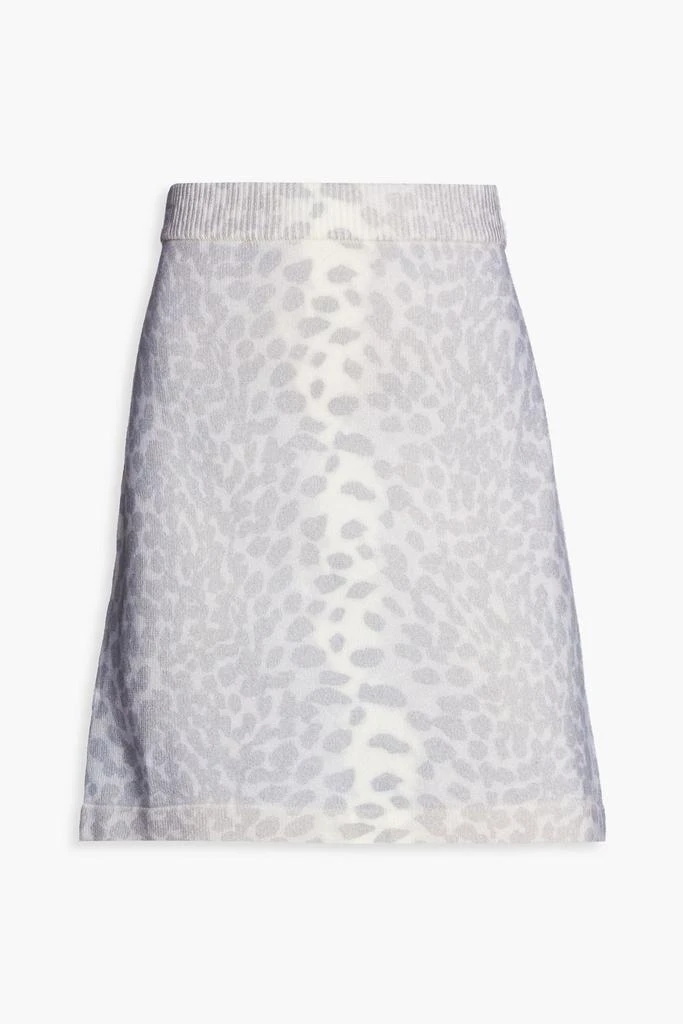 商品Kenzo|Leopard-knit wool and cashmere-blend mini skirt,价格¥415,第1张图片