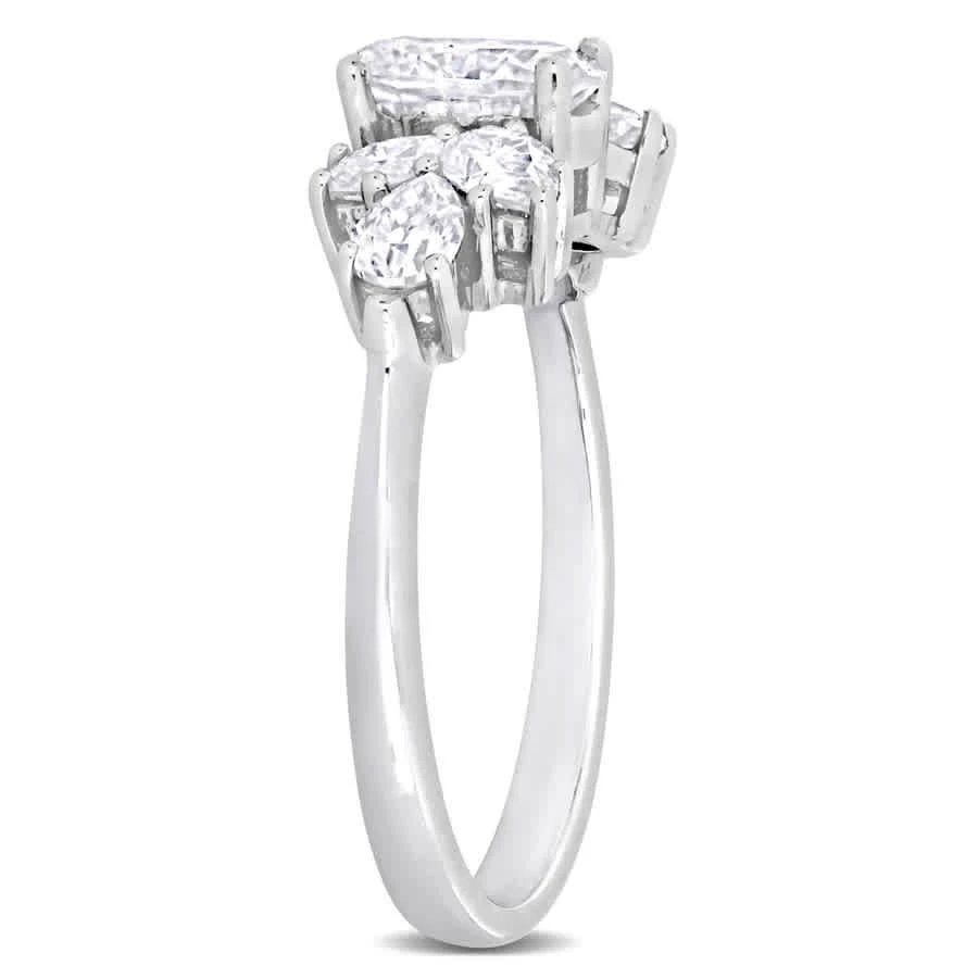 商品Amour|2 CT TGW Created Moissanite-White Fashion Ring 10k White Gold,价格¥3000,第2张图片详细描述