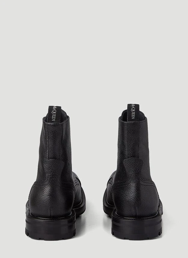 商品Alexander McQueen|Worker Lace-Up Boots in Black,价格¥5038,第4张图片详细描述