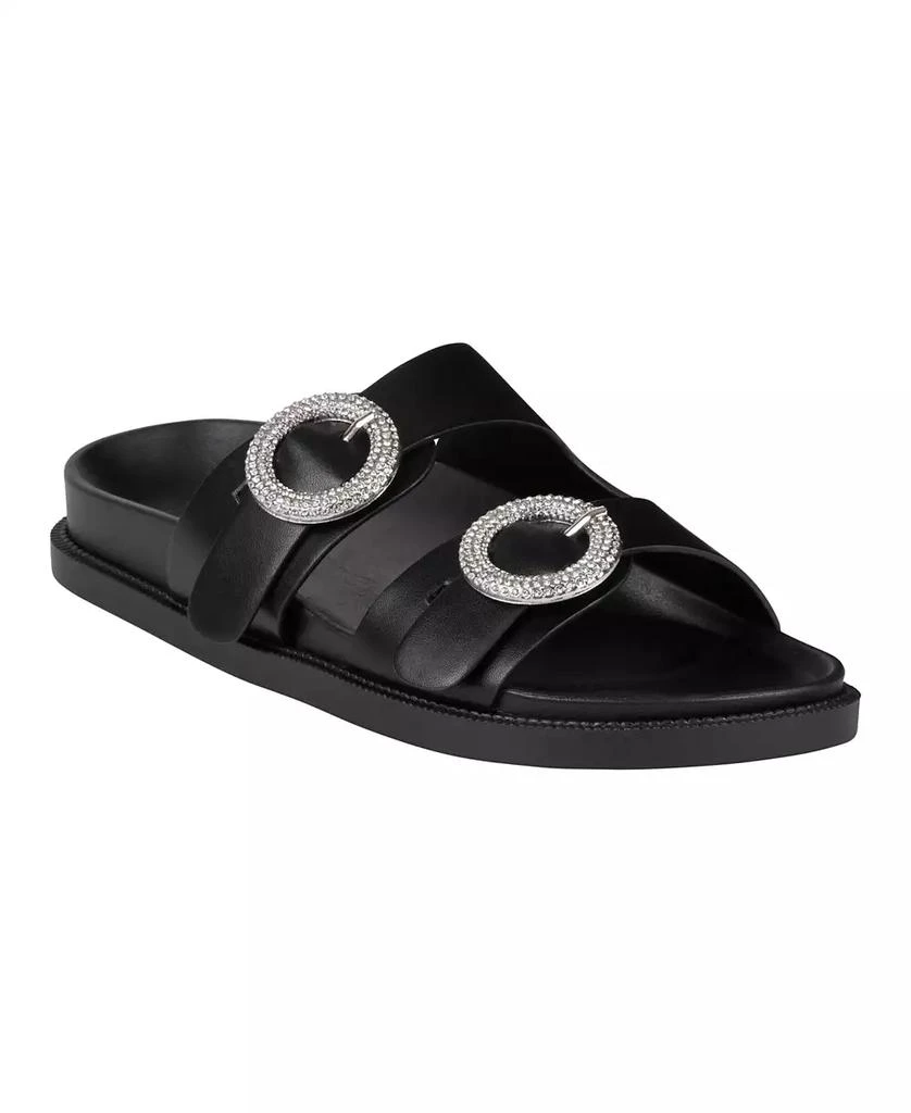 商品GC Shoes|Women's Jordyn Double Band Embellished Slide Footbed Sandals,价格¥247,第1张图片