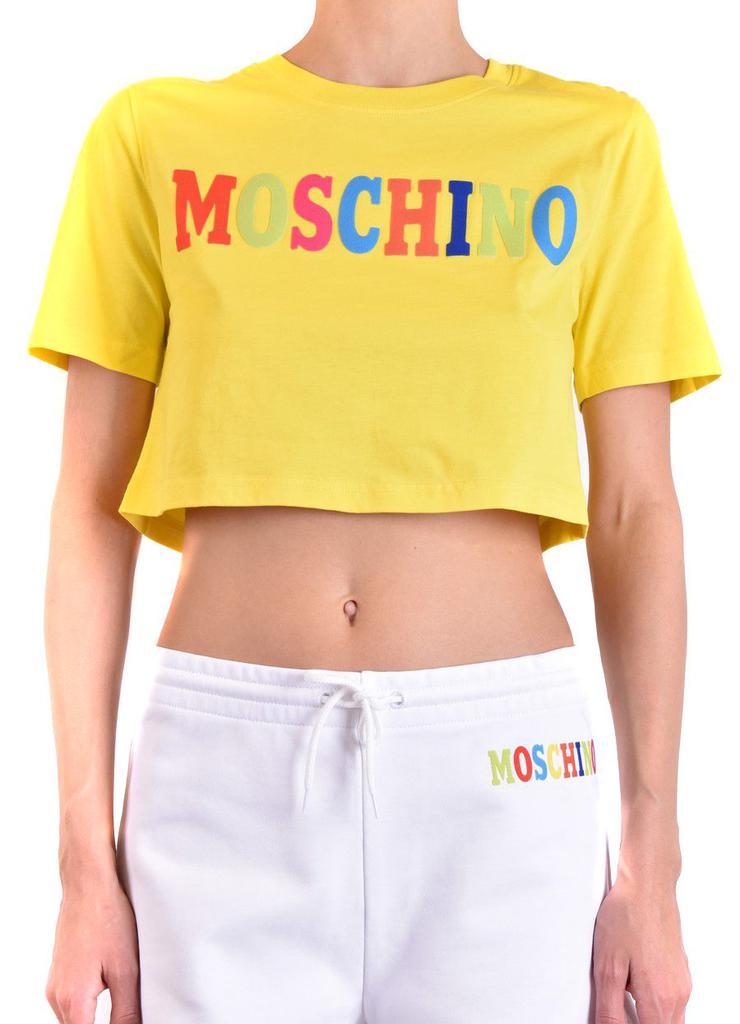 商品Moschino|Moschino Women's Yellow Other Materials T-Shirt,价格¥1958,第1张图片