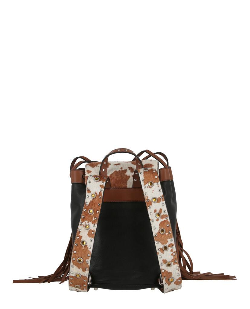 商品Moschino|Western Embellished Fringe Backpack,价格¥3285,第6张图片详细描述