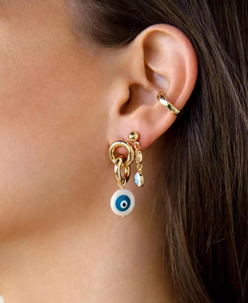 商品Ettika Jewelry|18k Gold-Plated 3-Pc. Set Cubic Zirconia Evil Eye Drop Earrings,价格¥599,第4张图片详细描述