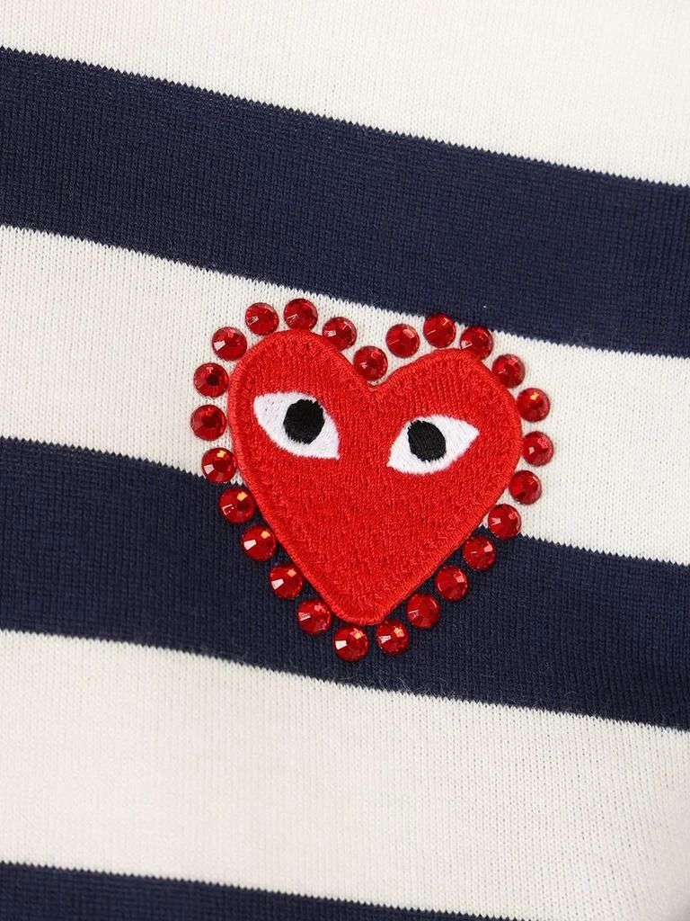 商品Comme des Garcons|Comme des Garçons Play Embellished Striped Jumper,价格¥803,第3张图片详细描述