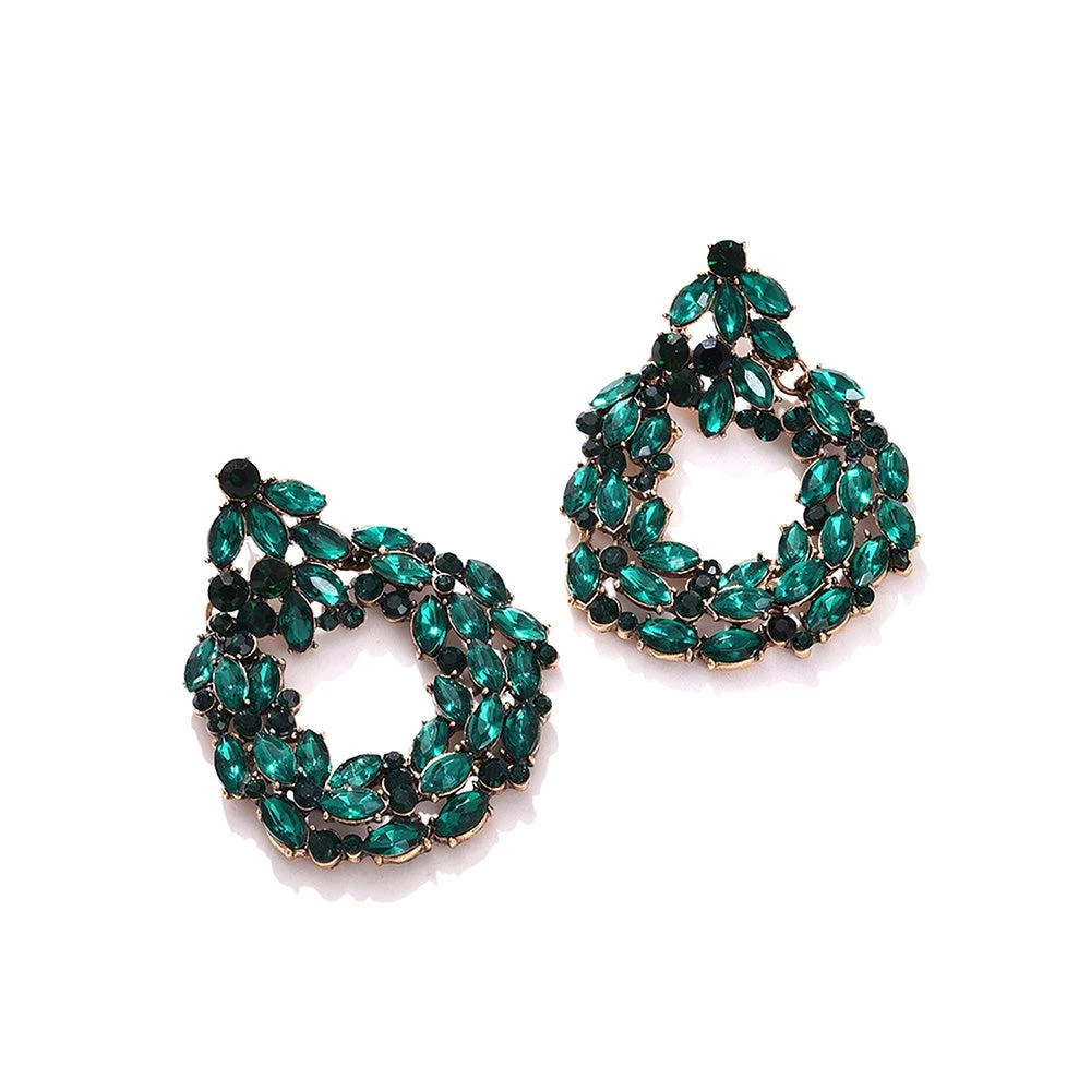 商品SOHI|Women Green Drop Earrings,价格¥441,第1张图片