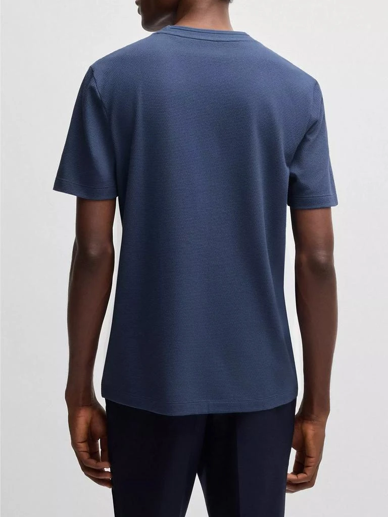 商品Hugo Boss|Cotton-Blend T-Shirt with Bubble-Jacquard Structure,价格¥738,第4张图片详细描述