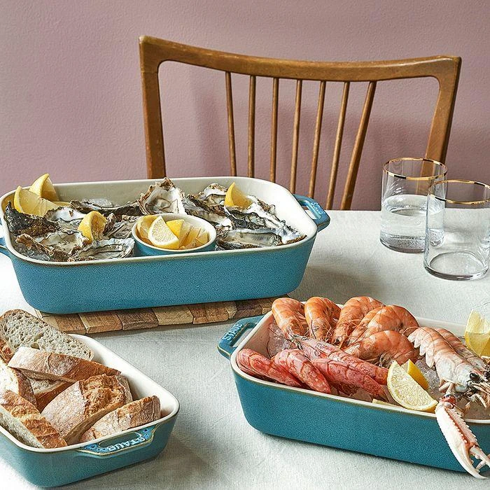 商品Staub|3 Pc Rectangular Stoneware Bakers Set,价格¥748,第3张图片详细描述