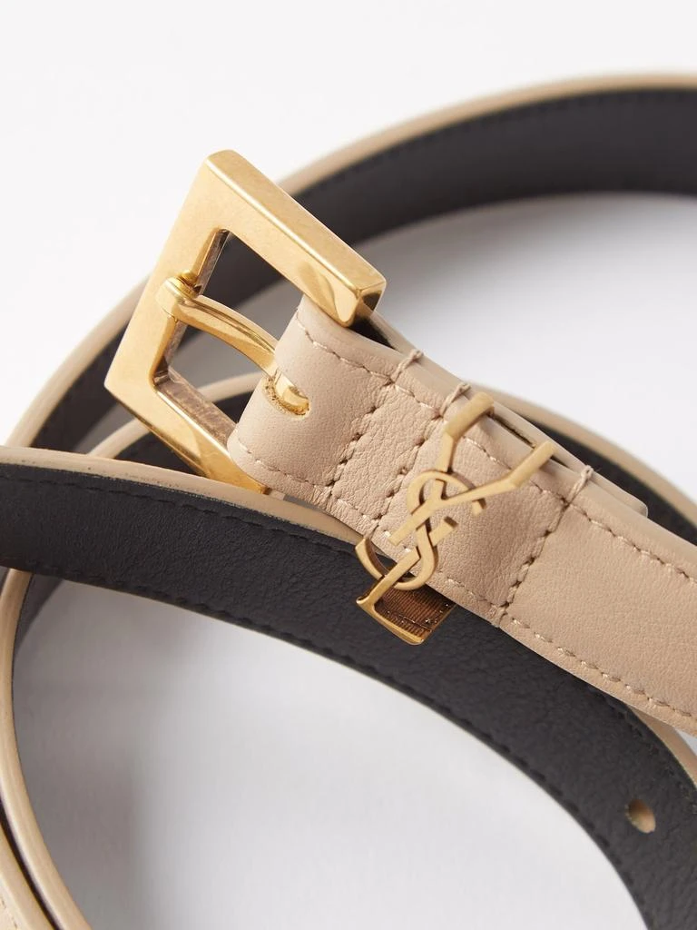 商品Yves Saint Laurent|YSL-plaque leather belt,价格¥4168,第2张图片详细描述