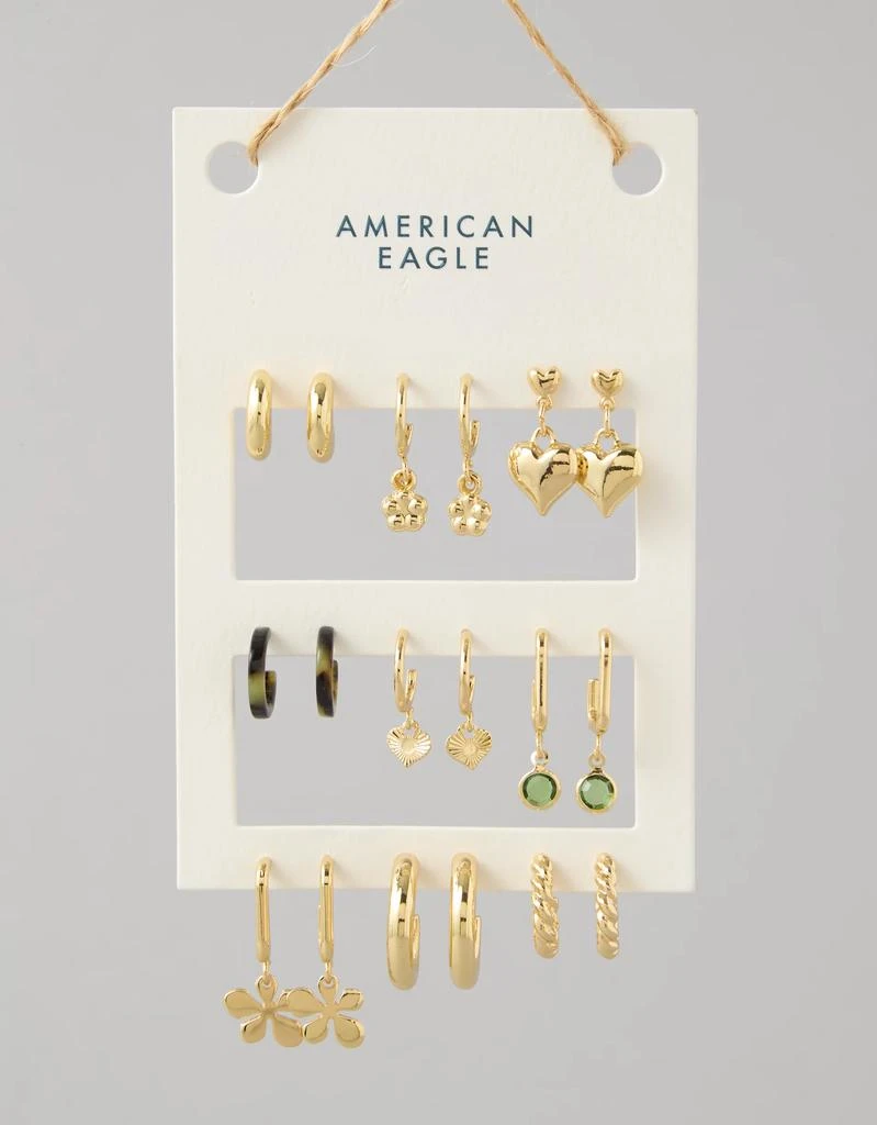 商品AE|AEO Floral Earrings 9-Pack,价格¥141,第1张图片