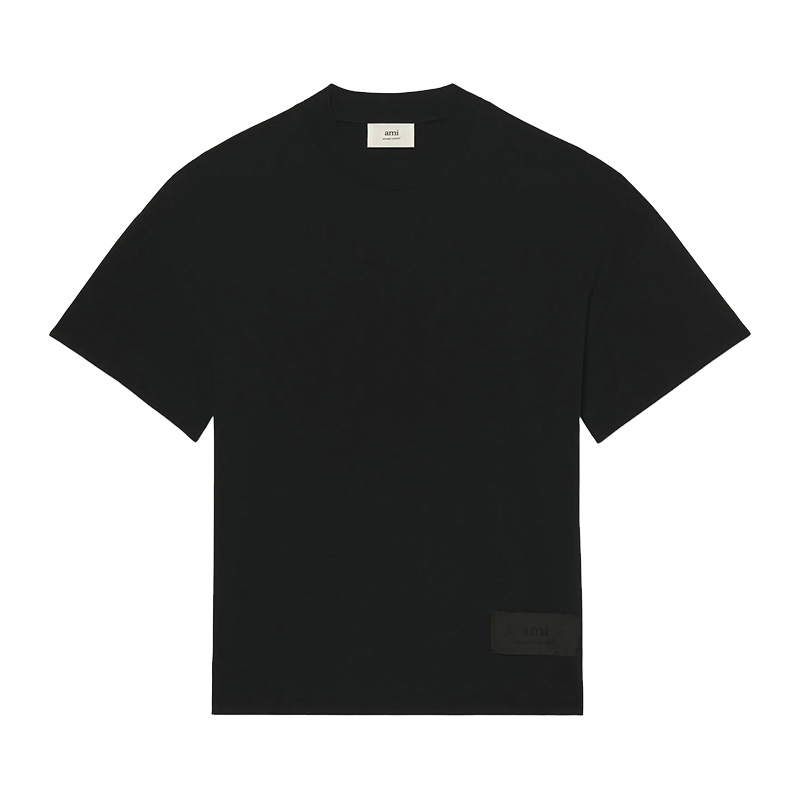 商品AMI|Ami 22年春夏新款 男女同款黑色纯有机棉Alexandre Mattiussi短袖T恤,价格¥1346,第1张图片