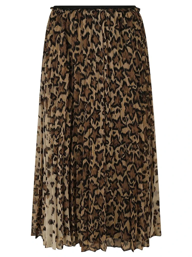 商品RED Valentino|RED Valentino Animalier Print Pleated Skirt,价格¥3830,第1张图片