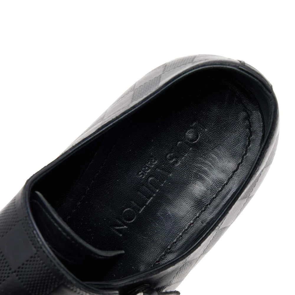 Louis Vuitton Black Leather Double Flap Slip On Loafers Size 41.5 商品
