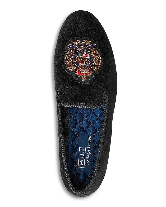 商品Ralph Lauren|Men's Paxton Crest Velvet Slipper,价格¥1816,第3张图片详细描述