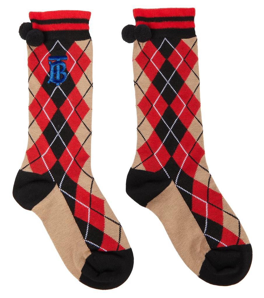 商品Burberry|Argyle-knit socks,价格¥437,第1张图片
