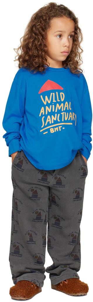 蓝色 Wild Sanctuary 儿童长袖 T 恤商品第4张图片规格展示