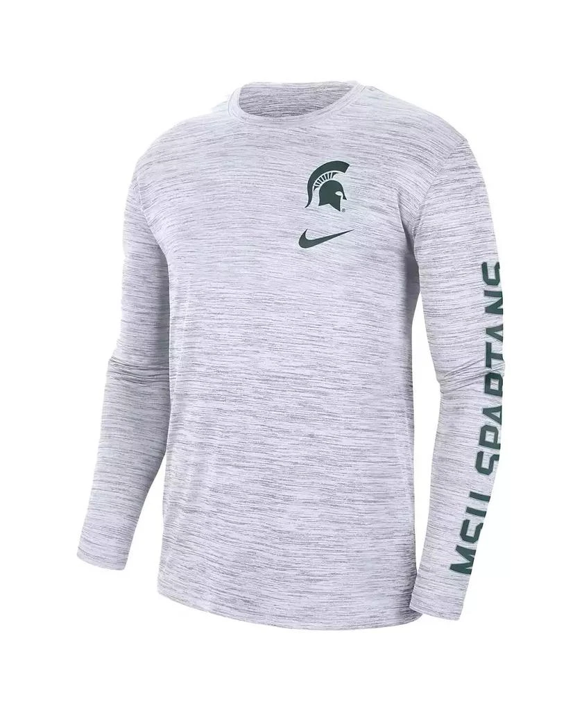 商品NIKE|Men's White Michigan State Spartans Velocity Legend Team Performance Long Sleeve T-shirt,价格¥225,第2张图片详细描述