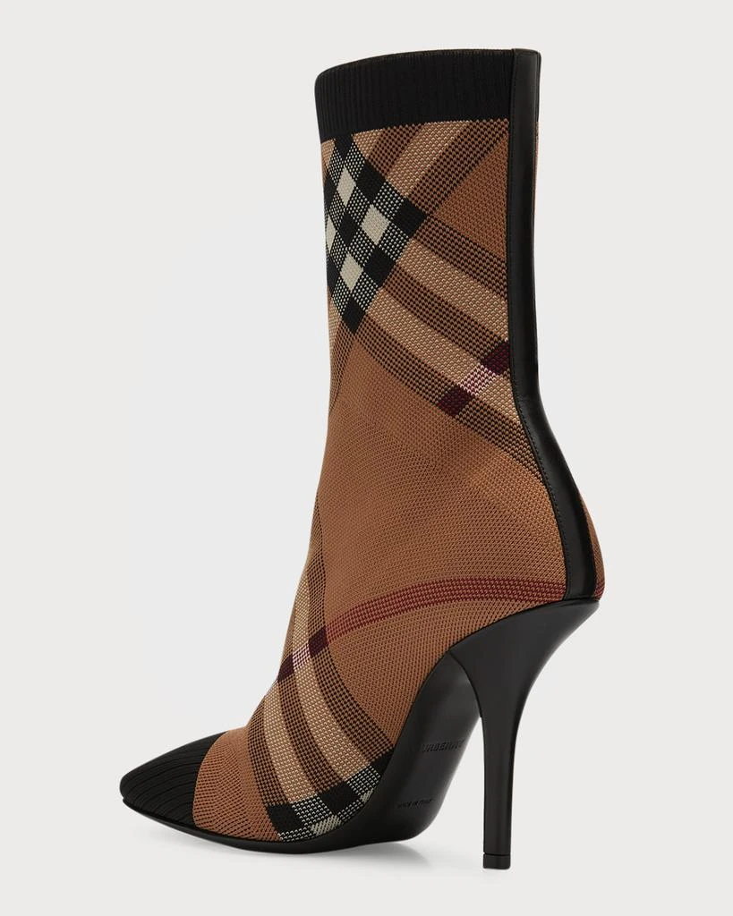 商品Burberry|Dolman Check Stiletto Sock Booties,价格¥3321,第5张图片详细描述