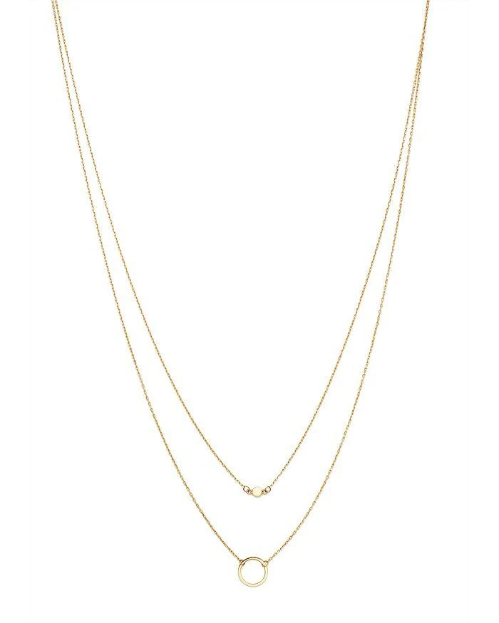 Layered Circle Pendant Necklace in 14K Yellow Gold, 17" - Exclusive 商品
