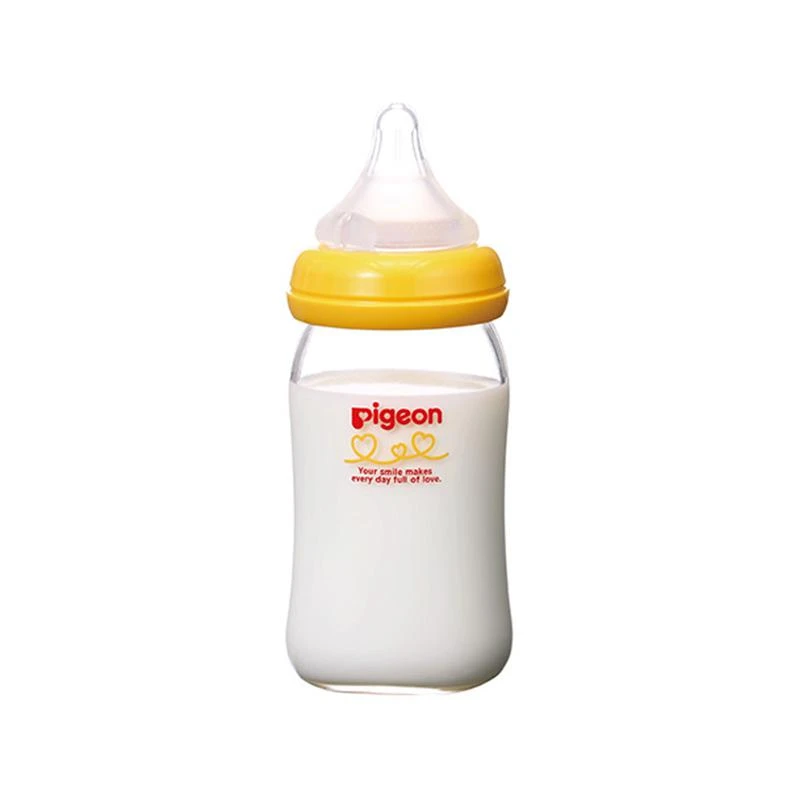 Pigeon贝亲 母乳实感奶瓶耐热玻璃橘黄色 160ml 商品