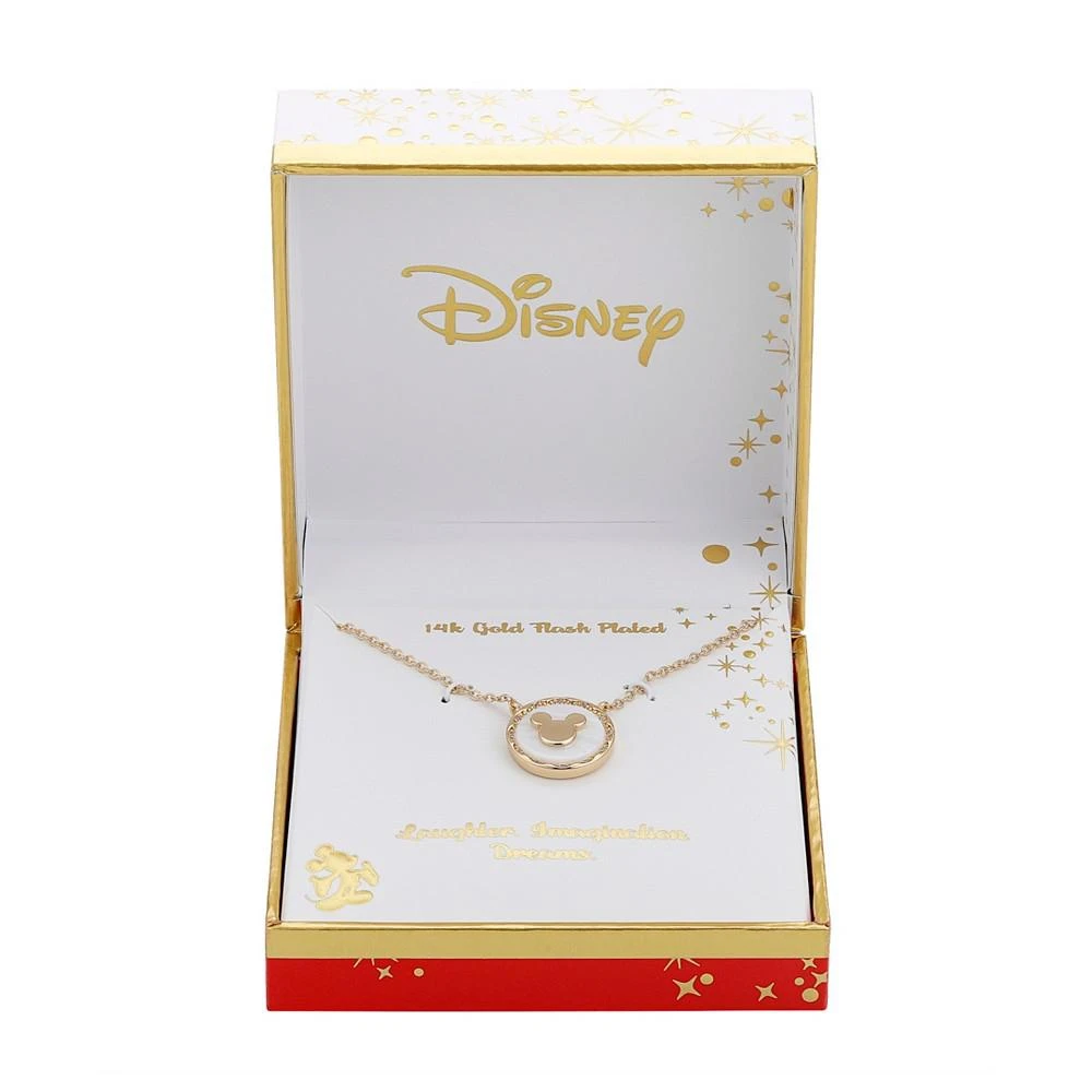 商品Disney|Cubic Zirconia Pendant Necklace (0.01 ct. t.w.) in 14K Gold Flash Plated,价格¥117,第2张图片详细描述