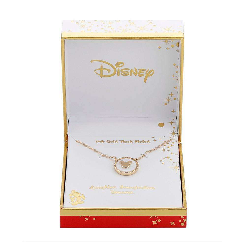商品Disney|Cubic Zirconia Pendant Necklace (0.01 ct. t.w.) in 14K Gold Flash Plated,价格¥133,第4张图片详细描述
