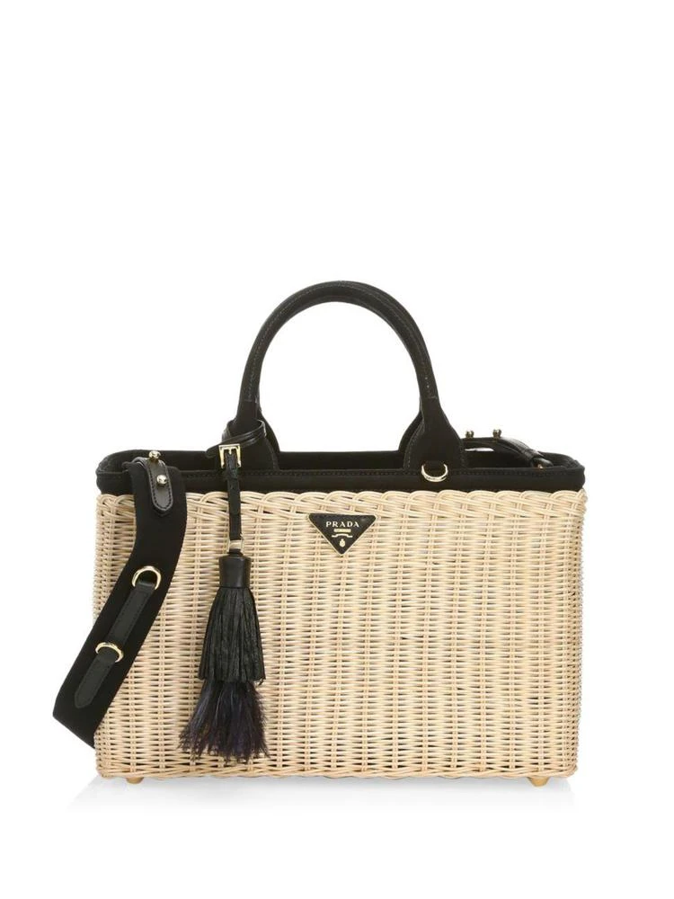 商品Prada|Prada - Midollino Bamboo Shoulder Bag,价格¥11940,第1张图片
