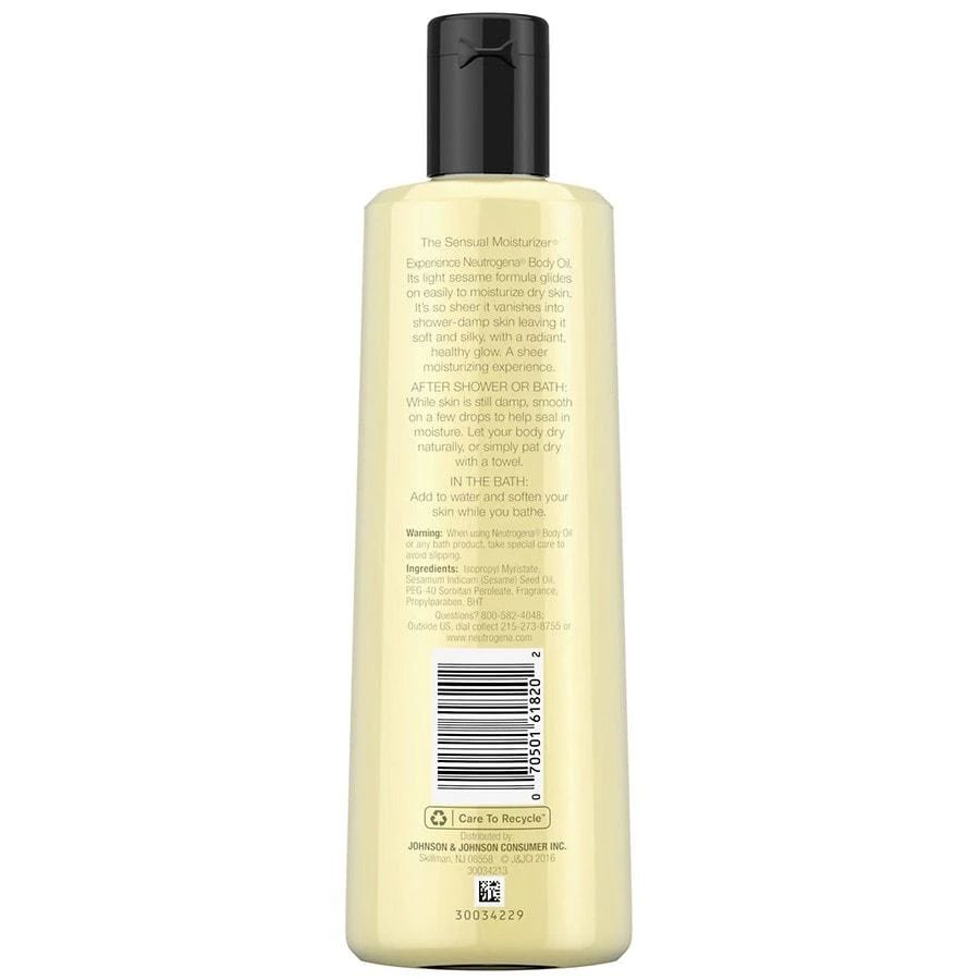 商品Neutrogena|Moisturizing Body Oil, Light Sesame Formula Light Sesame Formula,价格¥127,第3张图片详细描述