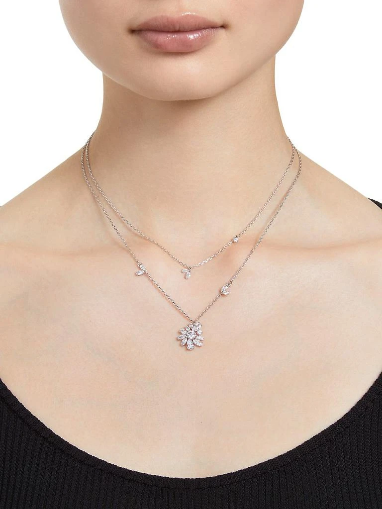 商品Swarovski|Gema Rhodium-Plated & Crystal Layered Necklace,价格¥1674,第5张图片详细描述