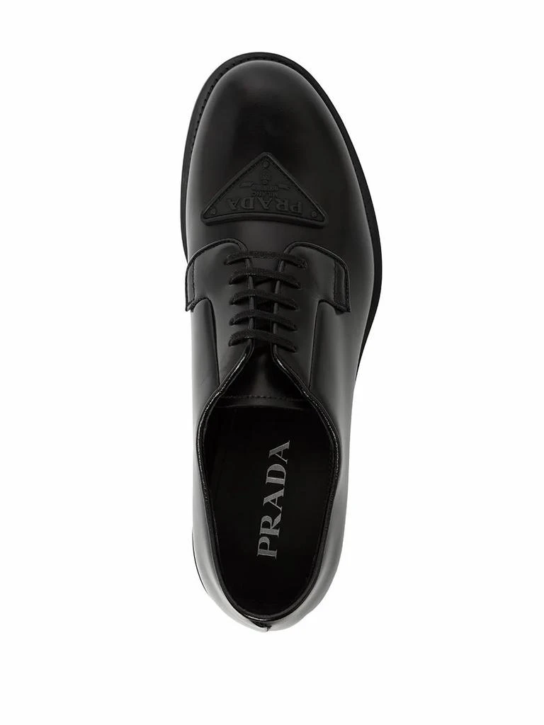 商品Prada|Prada Men's  Black Leather Lace Up Shoes,价格¥6632,第4张图片详细描述