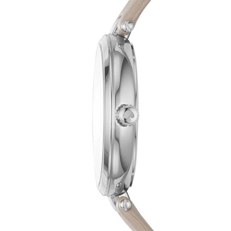 商品Kate Spade|Women's Holland Gray Leather Strap Watch 34mm,价格¥982,第2张图片详细描述