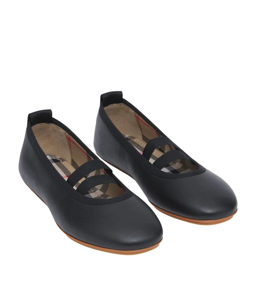 商品Burberry|Leather Mini Grace Flats,价格¥2419,第2张图片详细描述