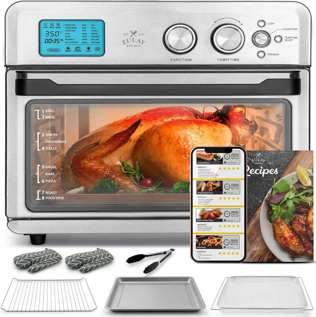 商品Zulay Kitchen|Air Fryer Toaster Oven with 21 Functions,价格¥3041,第1张图片