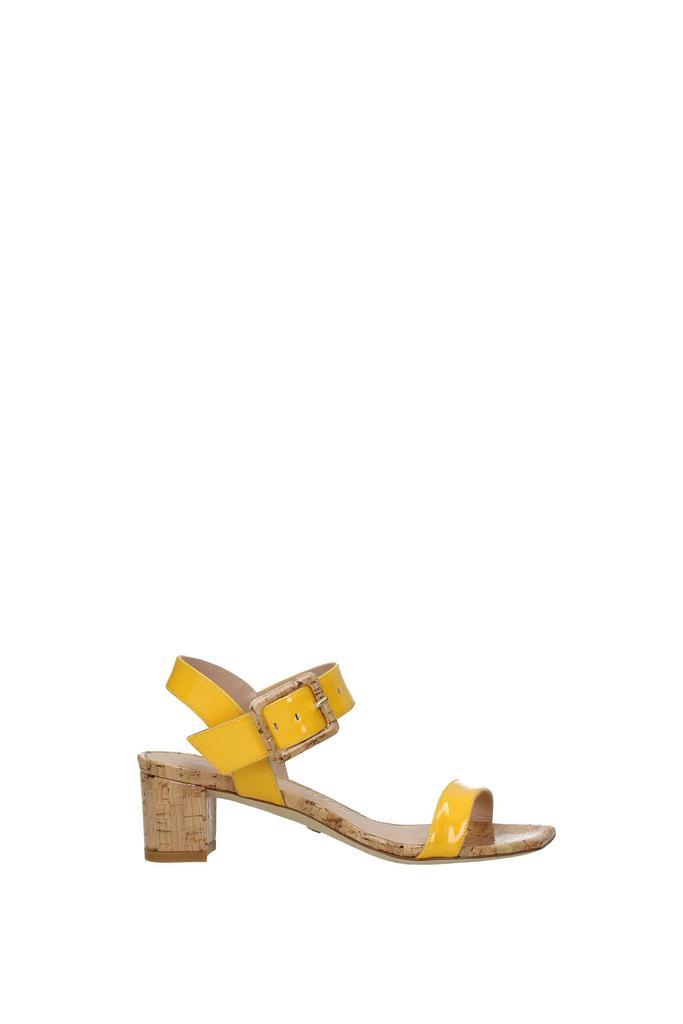 商品Stuart Weitzman|Sandals alexandrine Patent Leather Yellow,价格¥1296,第1张图片