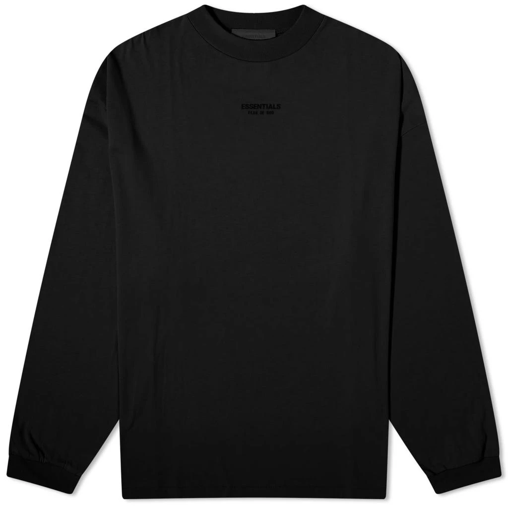 商品Essentials|Fear of God Essentials Essentials Long Sleeve T-Shirt - Jet Black,价格¥677,第1张图片