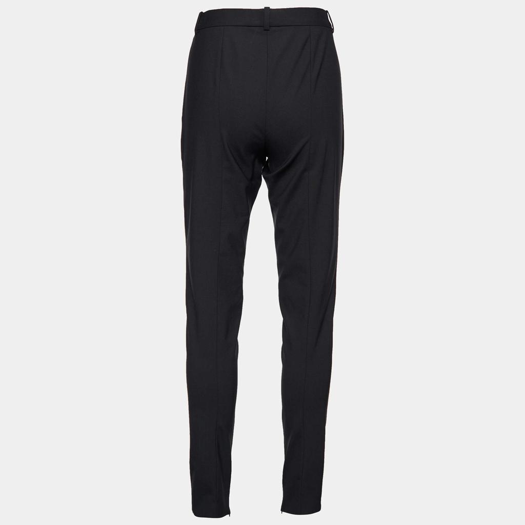 Versace Black Stretch Wool Tailored Trousers L商品第2张图片规格展示